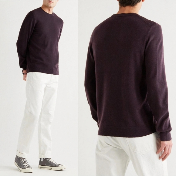 THEORY Men's Hilles Crewneck Cashmere Sweater In Purple M.